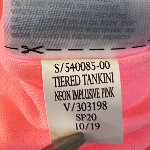 NWT Tiered Ruffle Tankini Neon Top - Picture 5 of 5